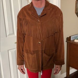 Liz Claiborne Suede Fringe Jacket